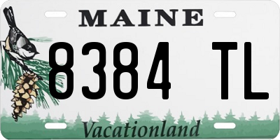 ME license plate 8384TL