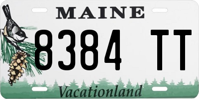 ME license plate 8384TT
