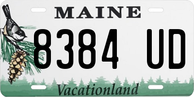 ME license plate 8384UD