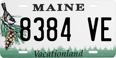 ME license plate 8384VE