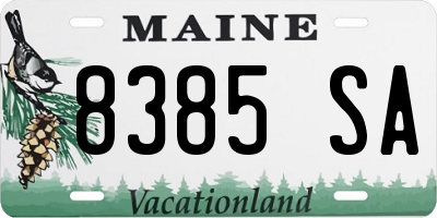 ME license plate 8385SA