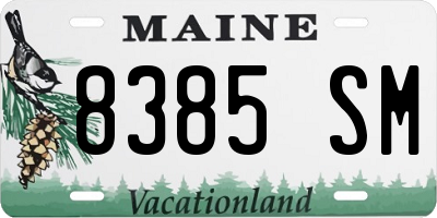 ME license plate 8385SM