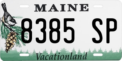ME license plate 8385SP