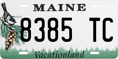 ME license plate 8385TC