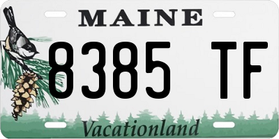 ME license plate 8385TF