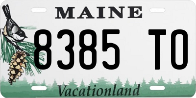 ME license plate 8385TO