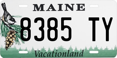 ME license plate 8385TY