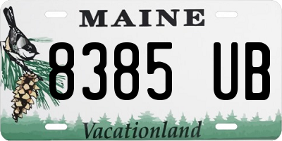 ME license plate 8385UB