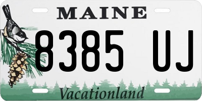 ME license plate 8385UJ