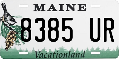 ME license plate 8385UR