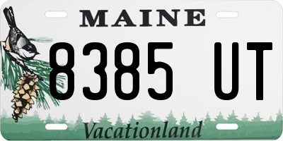 ME license plate 8385UT