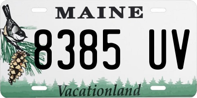 ME license plate 8385UV