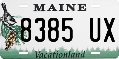 ME license plate 8385UX