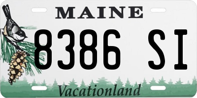 ME license plate 8386SI