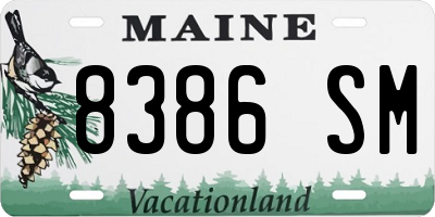 ME license plate 8386SM
