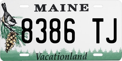 ME license plate 8386TJ