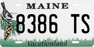 ME license plate 8386TS