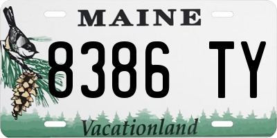 ME license plate 8386TY