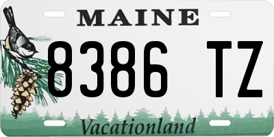 ME license plate 8386TZ