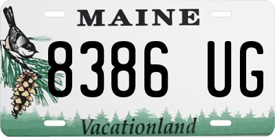 ME license plate 8386UG