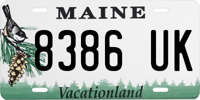 ME license plate 8386UK