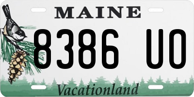 ME license plate 8386UO