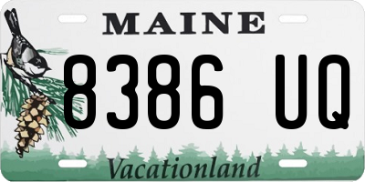 ME license plate 8386UQ