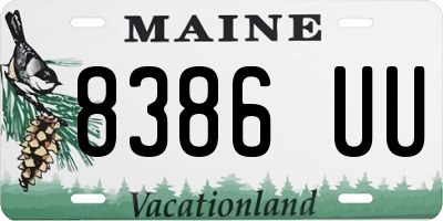 ME license plate 8386UU