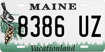 ME license plate 8386UZ