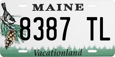 ME license plate 8387TL