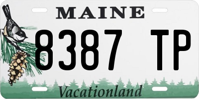 ME license plate 8387TP