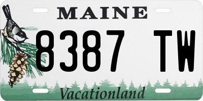 ME license plate 8387TW