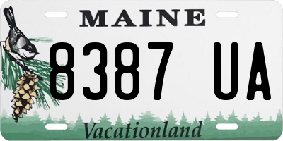 ME license plate 8387UA