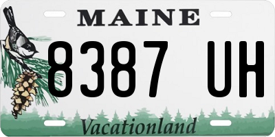 ME license plate 8387UH