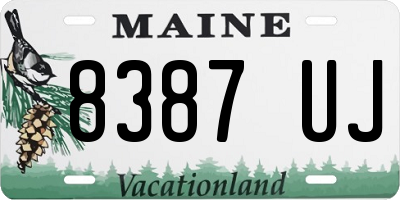 ME license plate 8387UJ