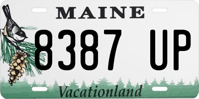 ME license plate 8387UP
