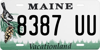 ME license plate 8387UU