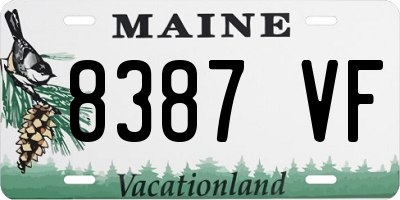 ME license plate 8387VF