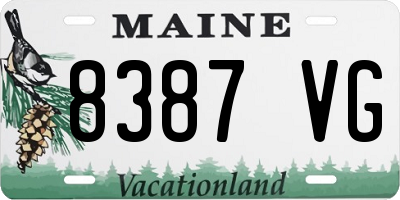 ME license plate 8387VG