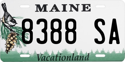 ME license plate 8388SA