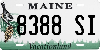 ME license plate 8388SI
