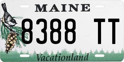 ME license plate 8388TT