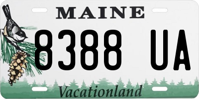 ME license plate 8388UA