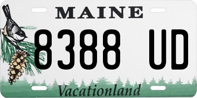 ME license plate 8388UD