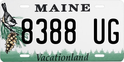 ME license plate 8388UG