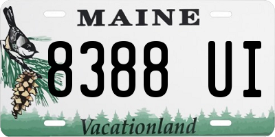 ME license plate 8388UI