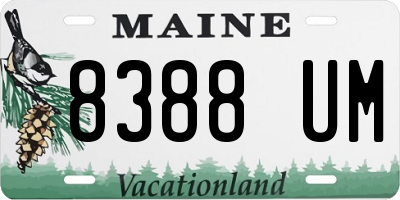 ME license plate 8388UM