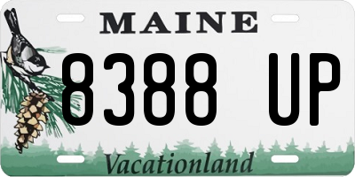 ME license plate 8388UP