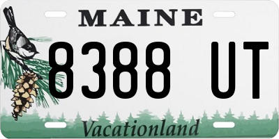 ME license plate 8388UT