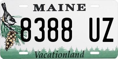 ME license plate 8388UZ
